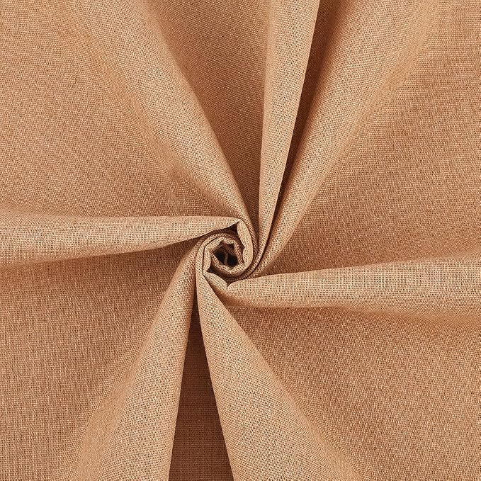 59 Inch Khaki Canvas Upholstery Fabric Linen Liner Fiber by The Yard Blend by CABODYALS