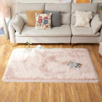 EasyJoy Ultra Soft Fluffy Shaggy Area Rug Faux Fur Rug Chair Cover Seat Pad - Image 4