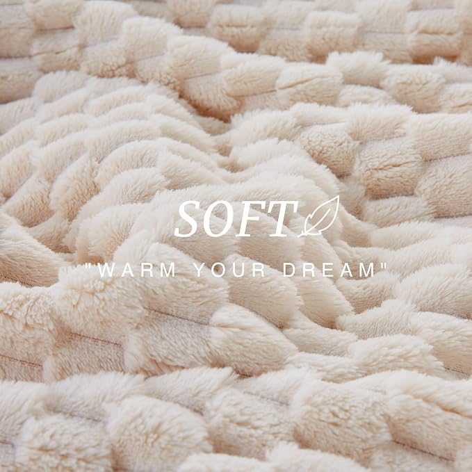 EXQ Home Gentle Soft Fleece Throw Blanket – Cozy Lightweight 3D Imitation - Image 4