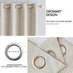 MIULEE 100% Blackout Linen Curtains - Image 4