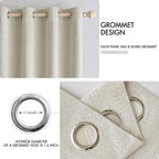 MIULEE 100% Blackout Linen Curtains - Image 4