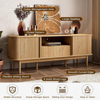 MAISONARIA 63" Tambour TV Stand, Fluted TV Stand - Image 6