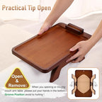 SINWANT Couch Arm Tray, Bamboo Couch Arm Table - Image 6
