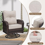 wildformers Luxury Outdoor Swivel Wicker Glider Patio Chairs - Image 6