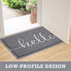 Grey Door Mat Welcome Mats Outdoor Indoor Doormat - Image 5