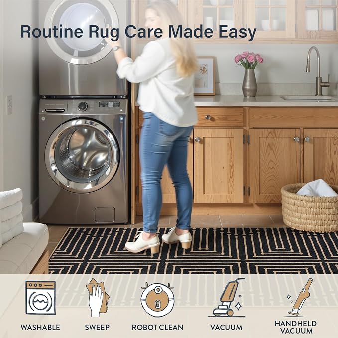 Lahome 3x5 Easy Jute Rugs for Entryway, Non Slip Stain Resistant Front Door - Image 5