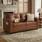 TYBOATLE 65" Faux Leather Love Seat Sofa by TYBOATLE