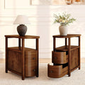 LITTLE TREE Solid Wood End Table Set 2 by LITTLETREE