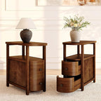 LITTLE TREE Solid Wood End Table Set 2 by LITTLETREE