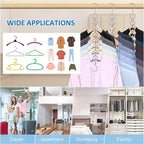 Space Saving Hangers for Clothes 6 Pack, Sturdy Metal Hangers Heavy Duty Magic - Image 3