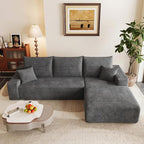 95" Cloud Sectional Couch with L-Shape Chaise, Modular Comfy Sofa Chaise Longue - Image 6