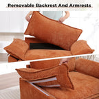 Oversized Accent Chairs with Ottoman Set of 2, Modern Comfy Reading Chair - Image 8