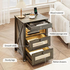 FREDEES Rustic Night Stand Set 2 - Image 7