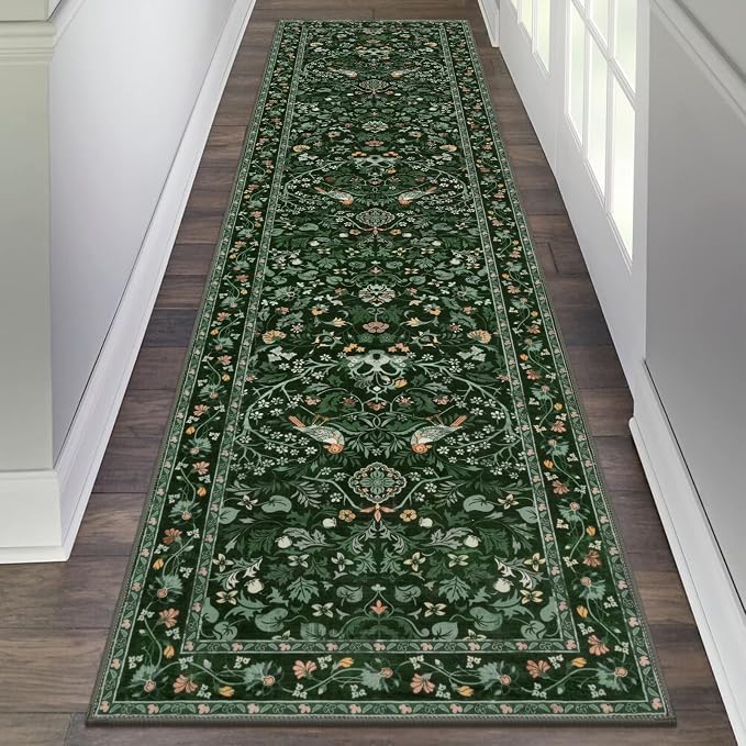 HEBE Hallway Runner Rug 2'x8', Washable Non Slip Kitchen Rug Runner | Soft Boho by HEBE