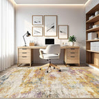 LOONGRUG 7x9 Area Rug Washable Large Neutral Modern Living Room Rugs | Abstract - Image 8