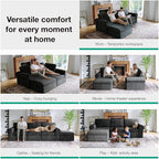 Novilla 108" Modular Sectional Sofa, Modular Sectional Couches - Image 4