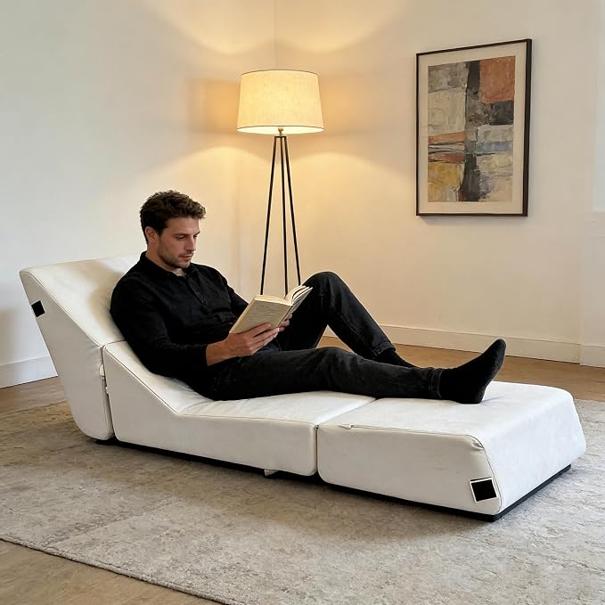 jela Luxury Indoor Chaise Lounge, Foldable Sofa Bed Chair - Image 7