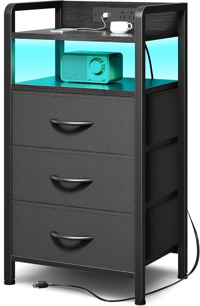 Lazzanto Night Stand Bedside Charger Bedroom by Lazzanto