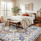 Rugflix 9x12 Area Rugs for Living Room, Washable Light Brown Large Rug | - Image 8