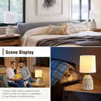 EJIAXIN Table Lamps Set of 2-13.5" Small Boho Lamp - Image 3