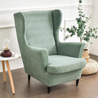HAOYONG Jacquard Wingback Chair Cover Thickening Wing Armchair Covers Set of 2 - Image 2