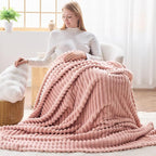 NEWCOSPLAY Fleece Ribbed Cozy Throw Blanket - Image 6