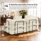 Korser Folding Convertible Sofa Bed, Corduroy Upholstered Boneless Couch - Image 8