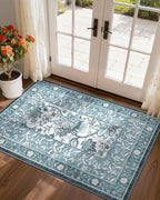 GarveeHome Mist Blue 2x3 Door Mat Indoor Rugs by GarveeHome