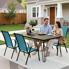 JEAREY Patio Dining Chairs Set of 4, Outdoor Stackable Dining Furniture Set - Image 6