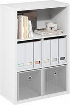 Furinno Cubicle Book Shelf, 5-Cube Bookshelf, Extra Thick Frame Cube Storage by Furinno-FitsYourSpaceFitsYourBudget