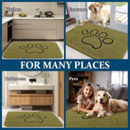 OLANLY Dog Door Mat for Muddy Paws 30x20, Paw Print Design Chenille Mud Mat | - Image 8