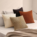 MIULEE Brown Beige Throw Pillow Covers 18x18 Inch Set of 4 Boho Farmhouse - Image 6