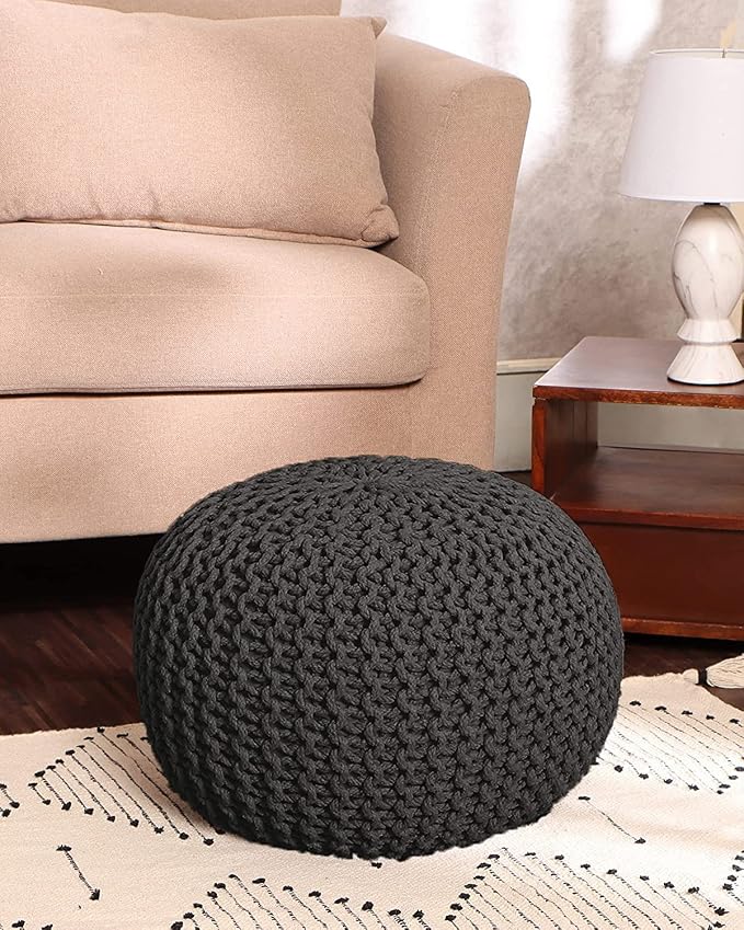 REDEARTH Round Pouf Foot Stool Ottoman - Image 2