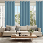 Blackout Curtains for Bedroom, Stone Blue, 52 x 84 Inch, 2 Panels | Thermal - Image 6