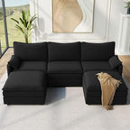 Vesgantti 108" U Shaped Sectional Couch, Comfy Cloud Modular Sectional Sofa by Vesgantti