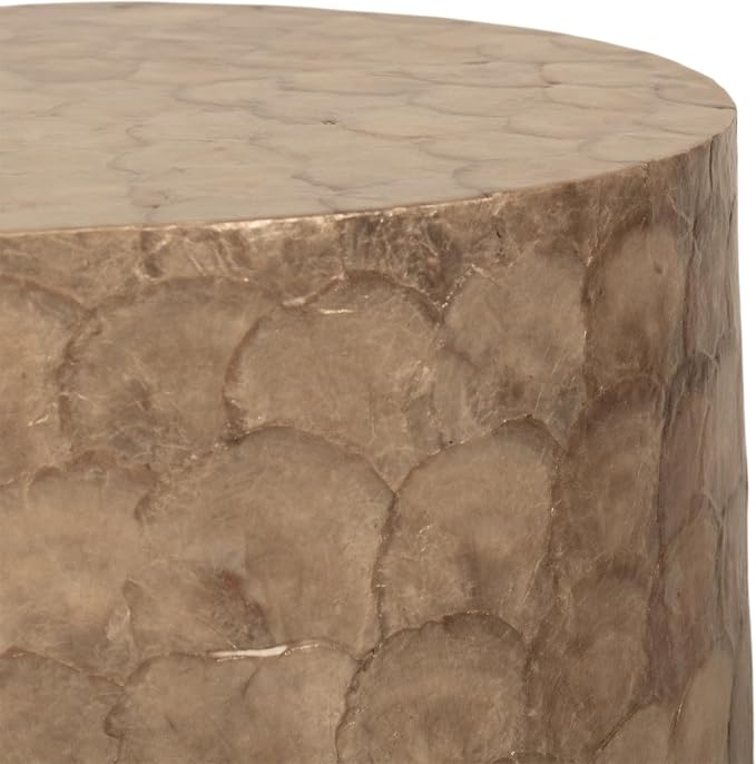 East at Main Capiz Shell Side Table – Tea Brown Accent Table, Small Decorative - Image 6
