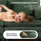 ELUCHANG 116" Luxury Modular Sectional Sofa, Comfy Deep Seat Cloud Couch - Image 3