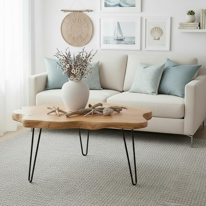 WELLAND Live Edge Cedar Wood Coffee Table by WELLAND