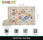 HEBE Indoor Door Mat 2'x3', Washable Welcome Mat - Image 2