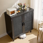 VEVOR Buffet Cabinet, Rattan Sideboard Cabinet - Image 2