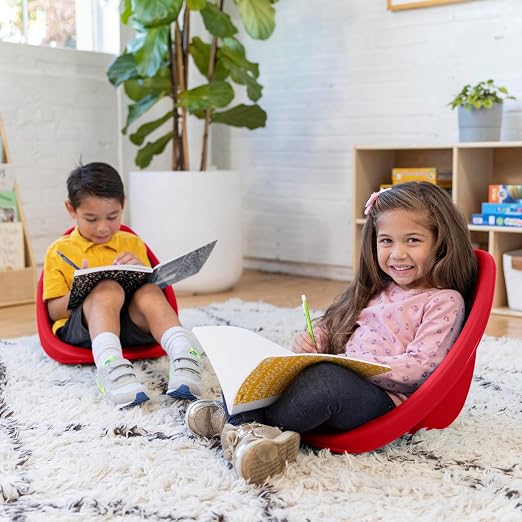 ECR4Kids Plastic Leaf Scoop Floor Rocker Seat, Classroom Furniture - Image 2