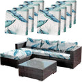 CALBODE 8Pcs Stretch Patio Cushion Covers Outdoor Couch Cover Replacement by CALBODE