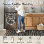 Lahome Boho Western Balcony Rug, Western Geometric Print Front Door Carpet - Image 5