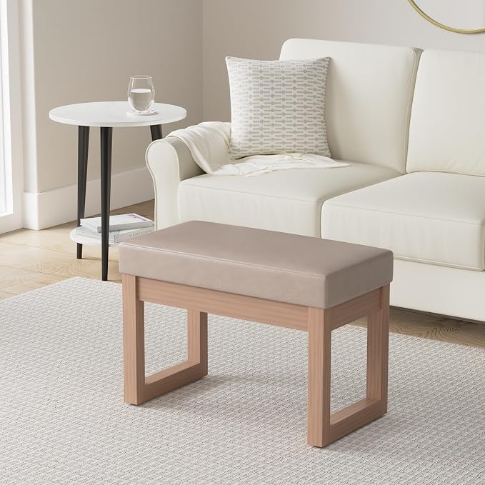SIMPLIHOME Milltown Small Ottoman Bench - Image 2