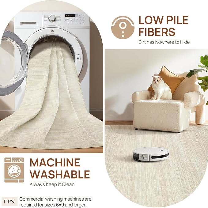UERMEI 8x10 Washable Area Rug - Image 8