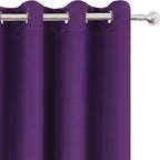 Blackout Curtains 66 x 84 inch/Purple Curtains Set of 2 Panels/Thermal - Image 7