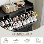 Nicetree Shoe Cabinet with 4 Flip Drawers, Hidden Shoe Rack Cabinet with Metal - Image 8
