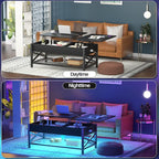 Aheaplus Black Lift-Top Coffee Table - Image 6
