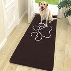 OLANLY Dog Door Mat for Muddy Paws 70x24, Paw Print Design Chenille Mud Mat | by OLANLY