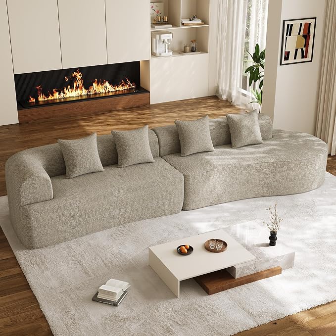 147" Oversized Sectional Sofa for Living Room, Modern Luxury Plush Chenille by DAMAIFROMFURNITURE